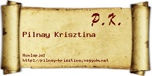 Pilnay Krisztina névjegykártya